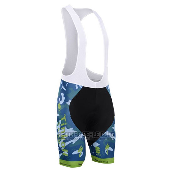 2015 Fahrradbekleidung Tinkoff Saxo Bank Azurblau und Blau Trikot Kurzarm und Tragerhose